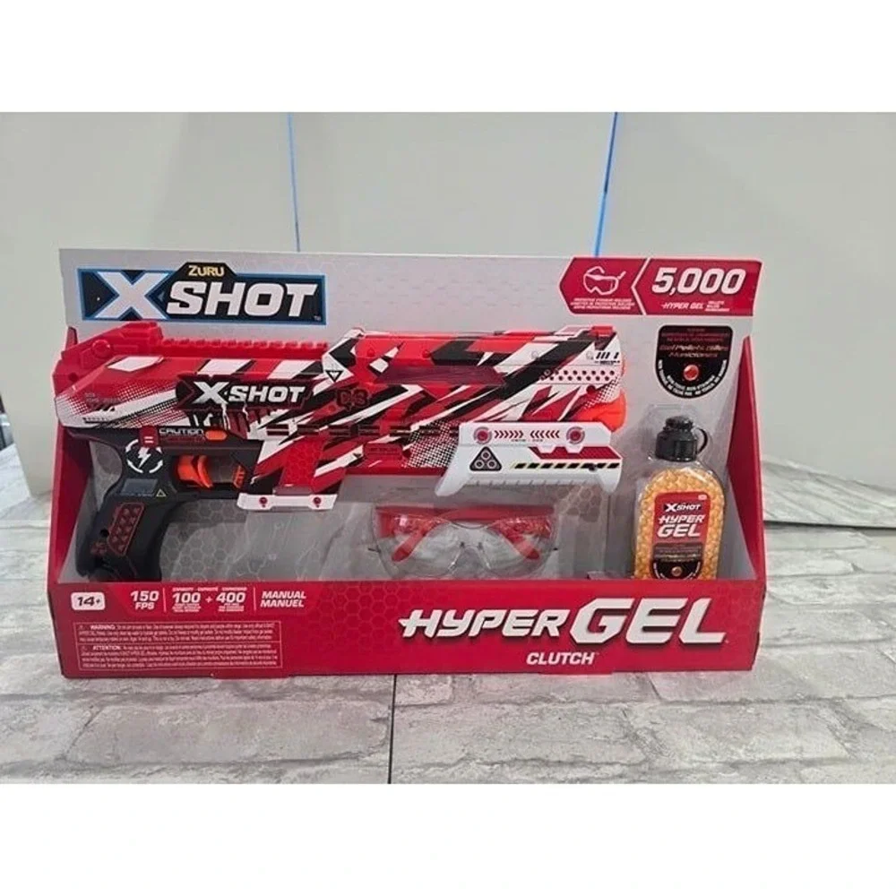 ZURU X SHOT Hyper Gel Clutch Blaster 5,000 Pellets 150 FPS‎ Ages 14+ New